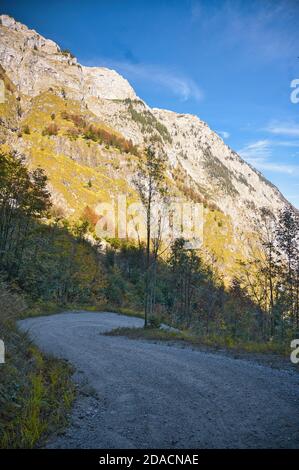 Herbststimmung im Bluntauer Tal Stockfoto