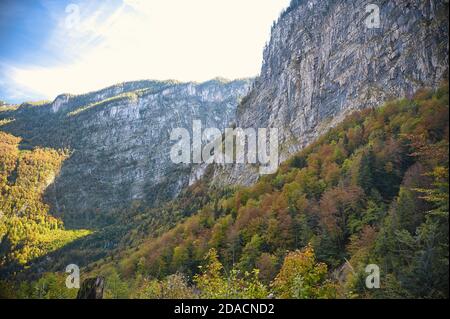 Herbststimmung im Bluntauer Tal Stockfoto