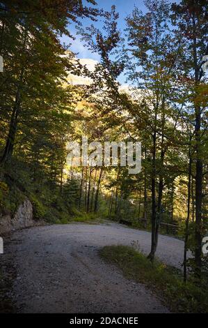 Herbststimmung im Bluntauer Tal Stockfoto