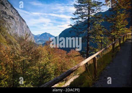 Herbststimmung im Bluntauer Tal Stockfoto