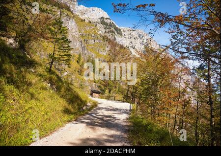 Herbststimmung im Bluntauer Tal Stockfoto