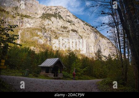 Herbststimmung im Bluntauer Tal Stockfoto