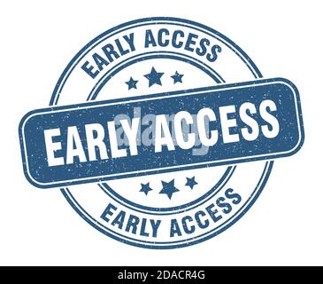 Early Access Stempel. Early Access Schild. Rundes Grunge Etikett Stock Vektor