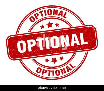 Optionaler Stempel. Optionales Schild. Rundes Grunge-Etikett Stock Vektor
