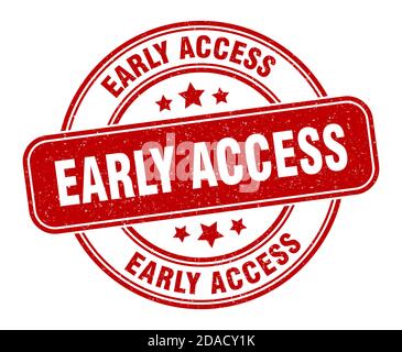 Early Access Stempel. Early Access Schild. Rundes Grunge Etikett Stock Vektor