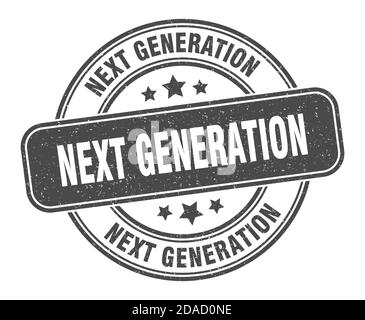 Next Generation Stempel. Next Generation Schild. Rundes Grunge Etikett Stock Vektor