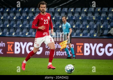 Broendby, Dänemark. November 2020. Lucas Andersen (23) aus Dänemark im internationalen Freundschaftsspiel zwischen Dänemark und Schweden im Broendby Stadion in Broendby. (Foto Kredit: Gonzales Foto/Alamy Live News Stockfoto