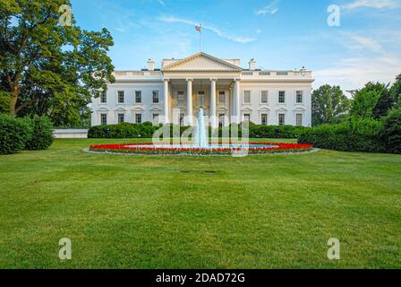 Das Weiße Haus, North Lawn, Washington, D.C. (USA) Stockfoto