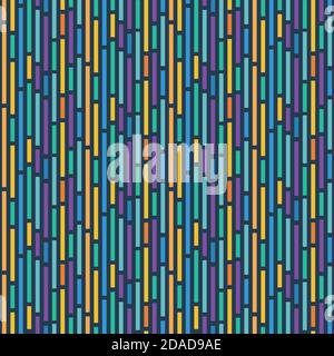 Farbstreifen Hintergrund. Abstraktes geometrisches Nahtmuster Stock Vektor