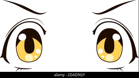 Dies ist eine Illustration von Cute Anime-Stil Augen mit einem Verärgerliche Optik Stock Vektor
