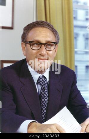 Auf diesem Foto, das vom Weißen Haus veröffentlicht wurde, wurde dieses Porträt von Doktor Henry A. Kissinger am 21. September 1973 in Washington, DC aufgenommen. Dieses Foto wurde am Tag vor Kissinger, der als nationaler Sicherheitsberater des US-Präsidenten Richard M. Nixon diente, als US-Außenminister vereidigt. Er bekleidete beide Positionen bis zum 3. November 1975 und diente Präsident Nixon und US-Präsident Gerald R. Ford.Quelle: White House via CNP - Nutzung weltweit Stockfoto