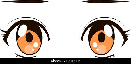Dies ist eine Illustration von Cute Anime-Stil Augen in normalen Mal Stock Vektor