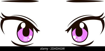 Dies ist eine Illustration von Cute Anime-Stil Augen in normalen Mal Stock Vektor