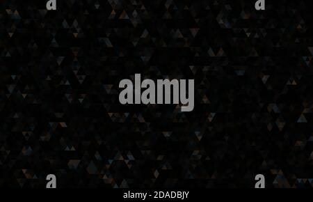 Schwarzer polygonaler abstrakter Hintergrund. Geometrisches Muster aus Dreiecken, Design für Poster, Banner, Karte und Vorlage. Vektorgrafik Stock Vektor
