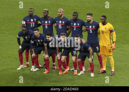 Präsentation des französischen Teambilds während des Fußballspiels International Friendly Game zwischen Frankreich und Finnland am 11. November 2020 im Stade de F P Stockfoto