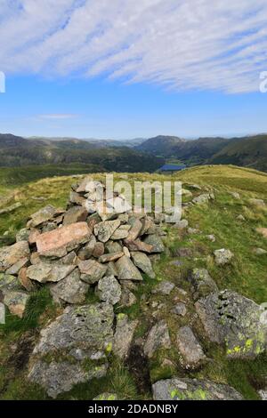 Sommeransicht von Middle Dodd Fell, Hartsop Valley, Kirkstone Pass, Lake District National Park, Cumbria, England, UK Middle Dodd Fell ist einer der 214 Stockfoto