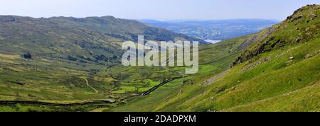 Sommeransicht des Kirkstone Pass, Lake District National Park, Cumbria, England, UK Stockfoto