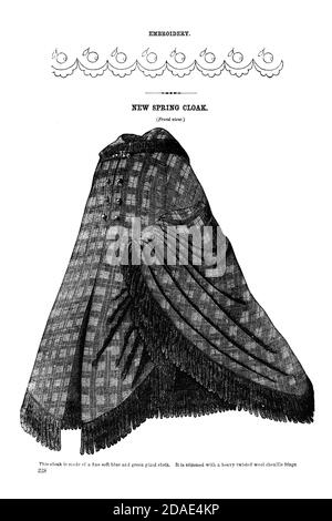 Godeys Mode für März 1864 aus Godeys Lady's Book and Magazine, Marc, 1864, Band LXIX, (Band 69), Philadelphia, Louis A. Godey, Sarah Josepha Hale, Stockfoto