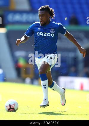 Everton ist Alex Iwobi in Aktion während der Premier League Spiel im Goodison Park, Liverpool. Stockfoto