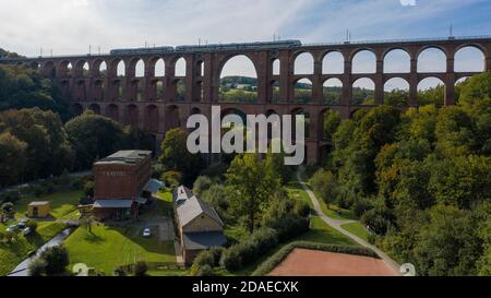 Deutschland, Sachsen, Netzschkau, Göltzschtalbrücke, Eisenbahnbrücke, größte Backsteinbrücke der Welt Stockfoto