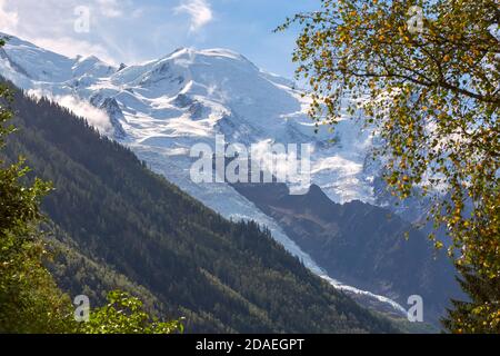 Glacier des Bossons oder Bosson von Chamonix, Mont Blanc Massif, Französische Alpen, Frankreich Stockfoto
