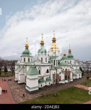 Kiew, Ukraine - 16. Nov. 2019: Kathedrale St. Sofia, Kiew, Ukraine. Kiew - Hauptstadt der Ukraine Stockfoto