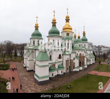 Kiew, Ukraine - 16. Nov. 2019: Kathedrale St. Sofia, Kiew, Ukraine. Kiew - Hauptstadt der Ukraine Stockfoto