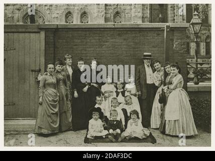 Familienportrait von George Schneider, dem ersten Präsidenten der Chicago Horticultural Society. Stockfoto