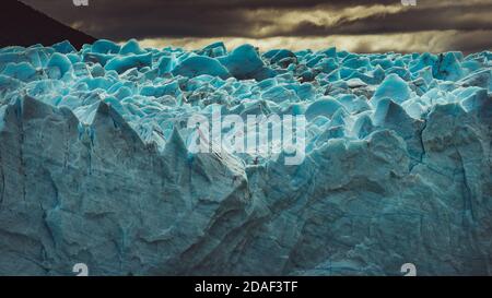 Perito Moreno-Gletscher im Nationalpark Los Glaciares in der Provinz Santa Cruz, Argentinien. Stockfoto