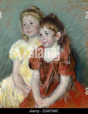 Mary Cassatt, Junge Mädchen, Pastellzeichnung, um 1900 Stockfoto