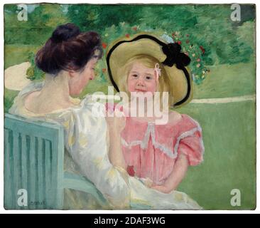 Mary Cassatt, im Garten, Malerei, 1903 oder 1904 Stockfoto