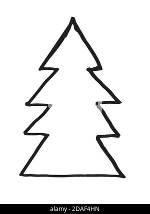 Baumkiefer weihnachten Symbol Silhouette. Stock Vektor