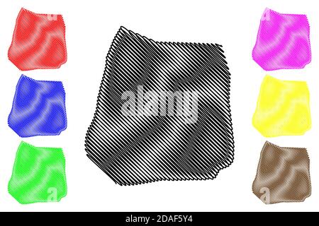 Khartum North City (Republik Sudan, Khartum State) Karte Vektorgrafik, Skizze Stadt Khartum Bahri Karte Stock Vektor