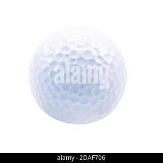 Golfball isoliert auf weißem Hintergrund mit Clipping Pfad Stockfoto