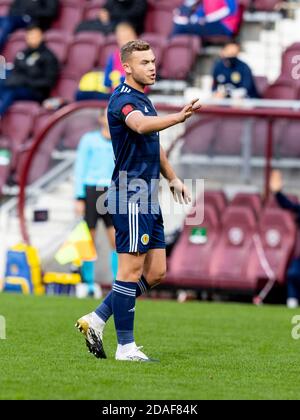 Edinburgh, Schottland, Großbritannien. 12. November 2020 Ryan Porteous von Schottland während der UEFA U-21 Euro 2021 Qualifying-Spiele gegen Schottland gegen Kroatien im Tynecastle Stadium. Kredit: Alan Rennie/Alamy Live Nachrichten Stockfoto