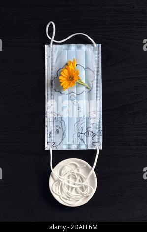 Konzeptionelle Junge Paar Zusammen Pasta Essen Stockfoto