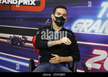 Tuzla, Türkei. November 2020. LATIFI Nicholas (CAN), Williams Racing F1 FW43, Portrait während der Pressekonferenz des Formel 1 DHL Turkish Grand Prix 2020, vom 13. Bis 15. November 2020 im Intercity Istanbul Park, in Tuzla, bei Istanbul, Türkei - Foto Antonin Vincent / DPPI Foto LM/DPPI/Antonin Vincent Kredit: Gruppo Editoriale LiveMedia/Alamy Live News Stockfoto