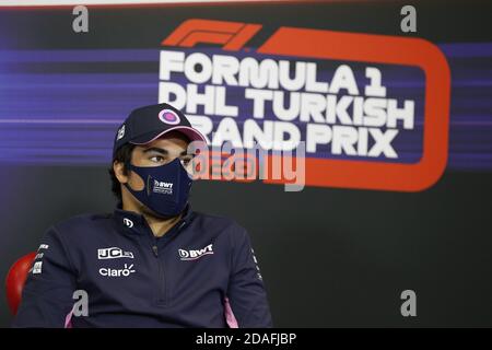 Tuzla, Türkei. November 2020. STROLL Lance (CAN), Racing Point F1 RP20, Portrait während der Pressekonferenz des Formel 1 DHL Turkish Grand Prix 2020, vom 13. Bis 15. November 2020 im Intercity Istanbul Park, in Tuzla, bei Istanbul, Türkei - Foto Antonin Vincent / DPPI Foto LM/DPPI/Antonin Vincent Kredit: Gruppo Editoriale LiveMedia/Alamy Live News Stockfoto