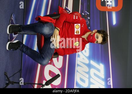 Tuzla, Türkei. November 2020. LECLERC Charles (mco), Scuderia Ferrari SF1000, Portrait während der Pressekonferenz des Formel 1 DHL Turkish Grand Prix 2020, vom 13. Bis 15. November 2020 im Intercity Istanbul Park, in Tuzla, bei Istanbul, Türkei - Foto Antonin Vincent / DPPI Foto LM/DPPI/Antonin Vincent Kredit: Gruppo Editoriale LiveMedia/Alamy Live News Stockfoto