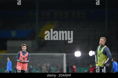 Braunschweig, Deutschland. November 2020. Dominik Kather (Deutschland). GES/Fußball/Testspiel: Deutschland U21- Slowenien U21, 12. November 2020 Fußball/Fußball: Testspiel unter 21: Deutschland gegen Slowenien, Braunschweig, 12. November 2020 Quelle: dpa/Alamy Live News Stockfoto