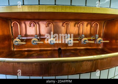 Heller Brauerei Schlenkerla Rauchbier Bamberg, Deutschland Stockfoto