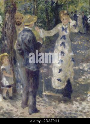 Titel: Die Schaukel Ersteller: Pierre Auguste Renoir Datum: 1876 Medium: Öl auf Leinwand Maße: 92 x 73 cm Ort: Musée d'Orsay, Paris Stockfoto