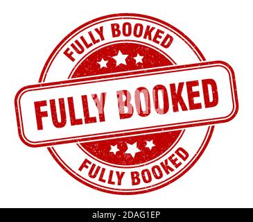 Ausgebuchte Marke. Ausgebuchter Stempel. Rundes Grunge-Etikett Stock Vektor