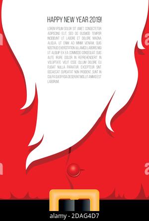 Santa Claus Bart - Vektor Grußkarte Stock Vektor