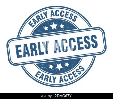 Early Access Stempel. Early Access Schild. Rundes Grunge Etikett Stock Vektor