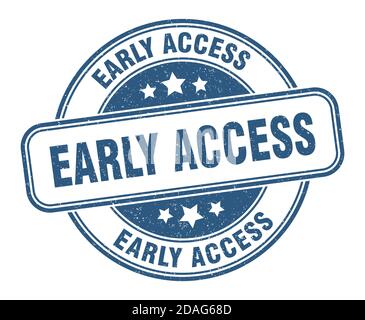 Early Access Stempel. Early Access Schild. Rundes Grunge Etikett Stock Vektor