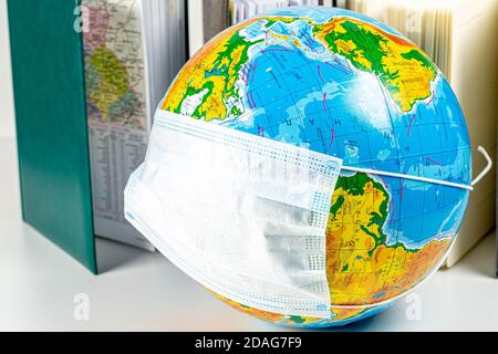 Coronavirus Globe Stockfoto