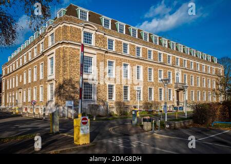 Cambridge Shire Hall Cambridgeshire - Cambridgeshire County Council HQ. Architekt Herbert Henry Dunn, neo-georgischer Stil vollendet 1933. Stockfoto