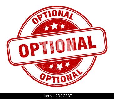 Optionaler Stempel. Optionales Schild. Rundes Grunge-Etikett Stock Vektor