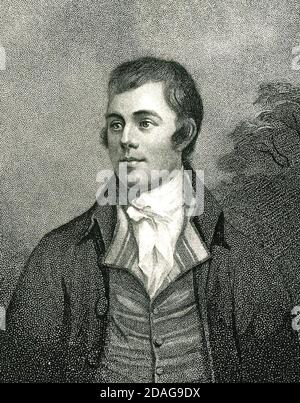 ROBERT BURNS (1759-1796) Schottische Dichter im Jahre 1787 Stockfoto